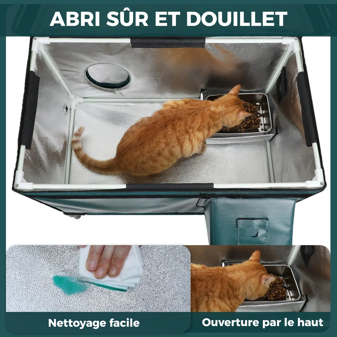 Miawi® : L'abri qui chauffe et protège votre chat.