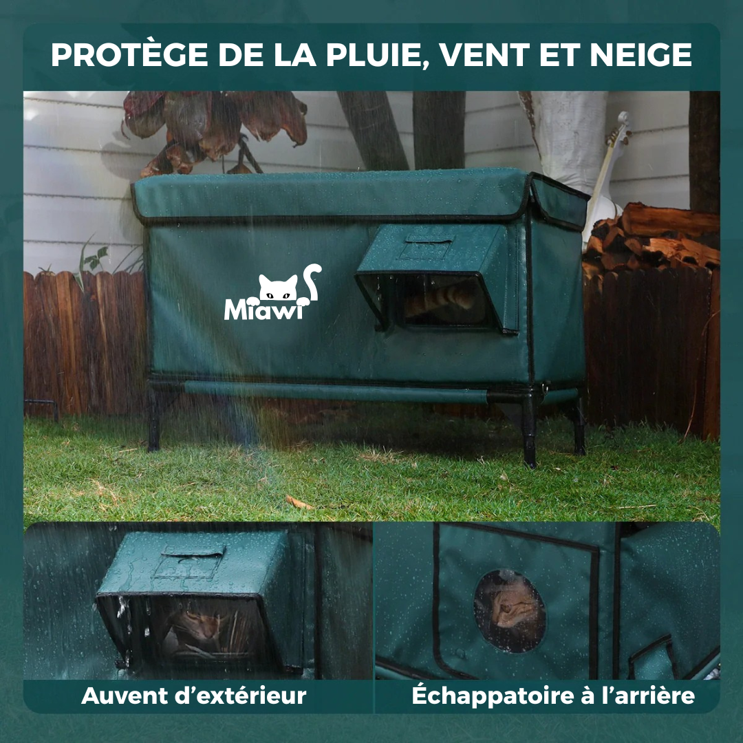 Miawi® : L'abri qui chauffe et protège votre chat.