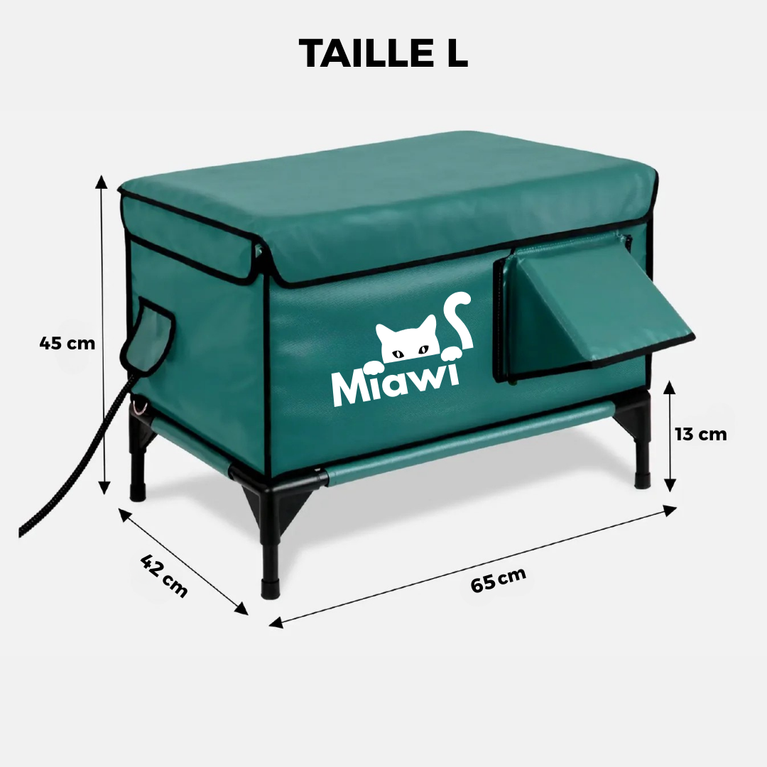 Miawi® : L'abri qui chauffe et protège votre chat.
