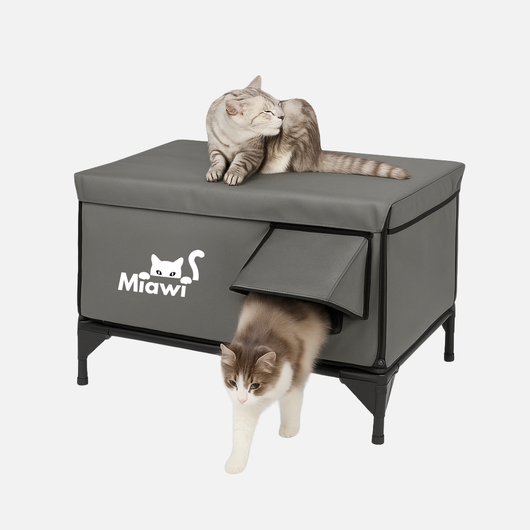 Miawi® : L'abri qui chauffe et protège votre chat.