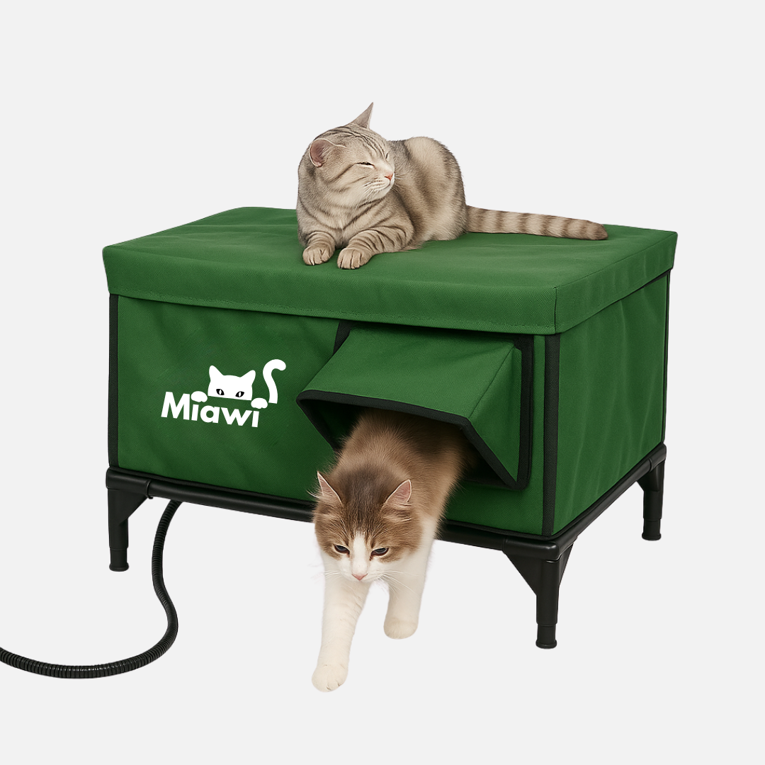 Miawi® : L'abri qui chauffe et protège votre chat.